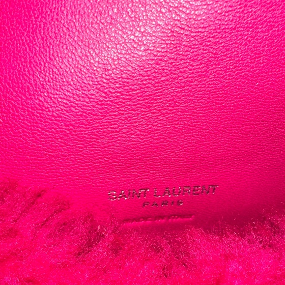 Yves Saint Laurent pouch puffy shearling clutch - Picture 6 of 12